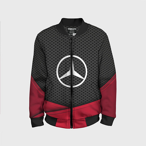 Детский бомбер Mercedes Benz: Grey Carbon / 3D-Черный – фото 1