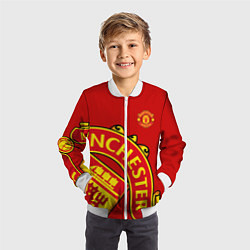 Бомбер детский FC Man United: Red Exclusive, цвет: 3D-белый — фото 2