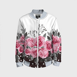 Бомбер детский Roses Trend, цвет: 3D-серый