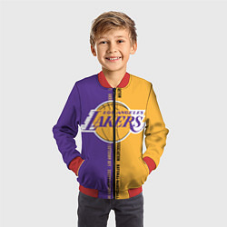 Бомбер детский NBA: LA Lakers, цвет: 3D-красный — фото 2