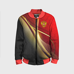 Бомбер детский RUSSIA SPORT: Gold Collection, цвет: 3D-красный