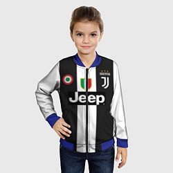 Бомбер детский FC Juventus 18-19, цвет: 3D-синий — фото 2