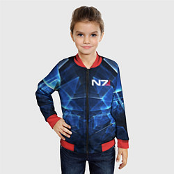 Бомбер детский Mass Effect: Blue Armor N7, цвет: 3D-красный — фото 2