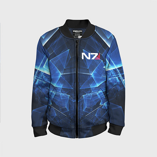 Детский бомбер Mass Effect: Blue Armor N7 / 3D-Черный – фото 1