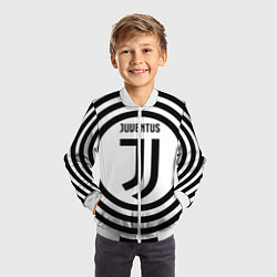 Бомбер детский FC Juventus Round, цвет: 3D-белый — фото 2