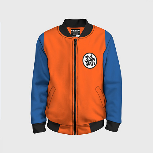Детский бомбер DBZ: Goku Kanji Emblem / 3D-Черный – фото 1