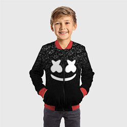 Бомбер детский Marshmello Black, цвет: 3D-красный — фото 2