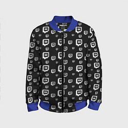 Бомбер детский Twitch: Black Pattern, цвет: 3D-синий