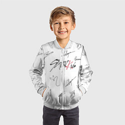 Бомбер детский STRAY KIDS АВТОГРАФЫ, цвет: 3D-белый — фото 2