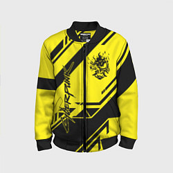 Бомбер детский Cyberpunk 2077: Yellow Samurai, цвет: 3D-черный