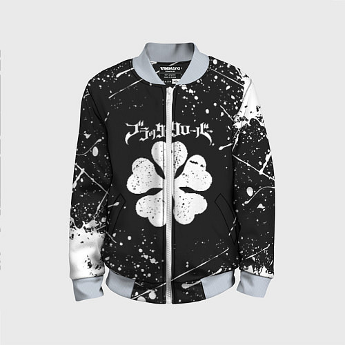 Детский бомбер ЧЁРНЫЙ КЛЕВЕР / 3D-Серый – фото 1