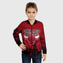 Бомбер детский CHICAGO BULLS, цвет: 3D-черный — фото 2