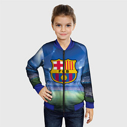 Бомбер детский FC Barcelona, цвет: 3D-синий — фото 2