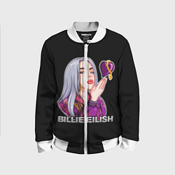 Бомбер детский BILLIE EILISH, цвет: 3D-белый