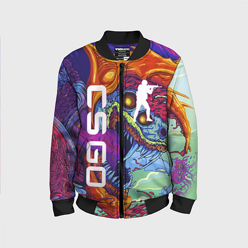 Детский бомбер CS GO HYPERBEAST / 3D-Черный – фото 1