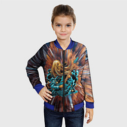 Бомбер детский ROCK GIRL, цвет: 3D-синий — фото 2