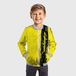 Бомбер детский CYBERPUNK 2077, цвет: 3D-серый — фото 2