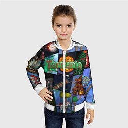 Бомбер детский Terraria, цвет: 3D-белый — фото 2