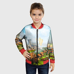Бомбер детский ГЕРОИ МЕЧА И МАГИИ, цвет: 3D-красный — фото 2