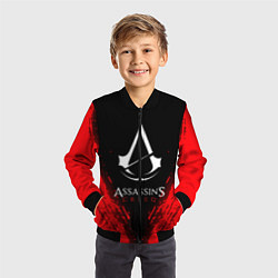 Бомбер детский Assassin’s Creed, цвет: 3D-черный — фото 2