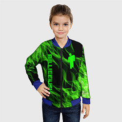 Бомбер детский BILLIE EILISH, цвет: 3D-синий — фото 2