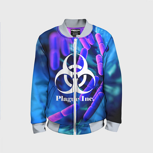Детский бомбер PLAGUE INC / 3D-Серый – фото 1