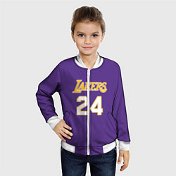 Бомбер детский Los Angeles Lakers Kobe Brya, цвет: 3D-белый — фото 2