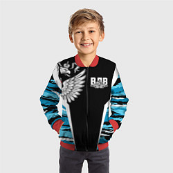 Бомбер детский Камуфляж ВДВ, цвет: 3D-красный — фото 2