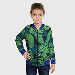 Бомбер детский Тропики, цвет: 3D-синий — фото 2