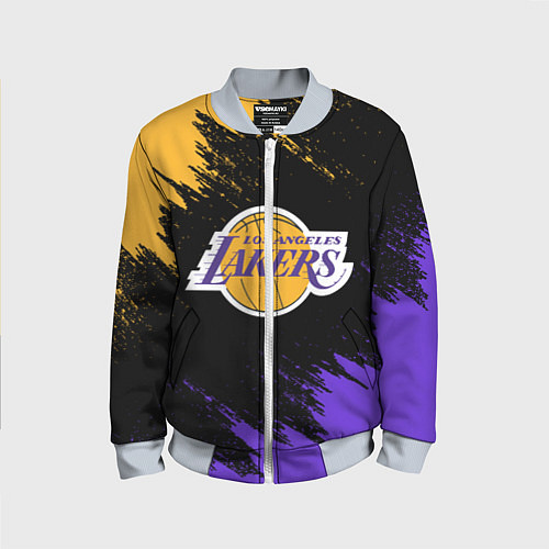 Детский бомбер LA LAKERS / 3D-Серый – фото 1