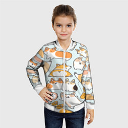 Бомбер детский Корги, цвет: 3D-белый — фото 2