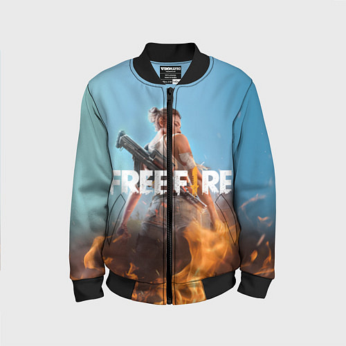 Детский бомбер Free fire / 3D-Черный – фото 1