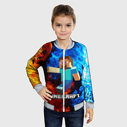 Бомбер детский MINECRAFT, цвет: 3D-серый — фото 2