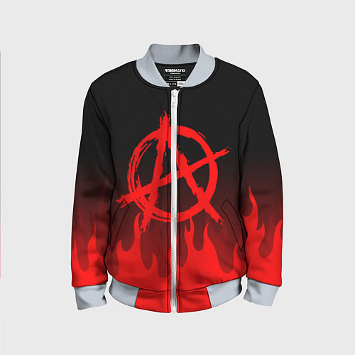 Детский бомбер АНАРХИЯ / 3D-Серый – фото 1