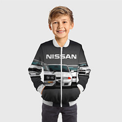 Бомбер детский NISSAN, цвет: 3D-белый — фото 2