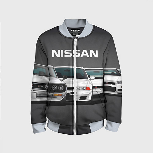 Детский бомбер NISSAN / 3D-Серый – фото 1