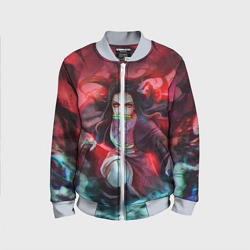 Детский бомбер KIMETSU NO YAIBA / 3D-Серый – фото 1