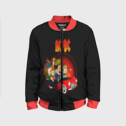 Бомбер детский ACDC, цвет: 3D-красный