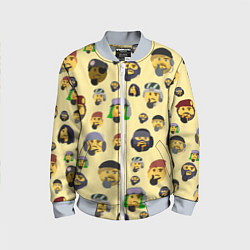 Бомбер детский Thinking emoji skins, цвет: 3D-серый