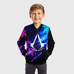 Бомбер детский Assassin??s Creed, цвет: 3D-черный — фото 2