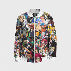 Бомбер детский All of Anime, цвет: 3D-белый