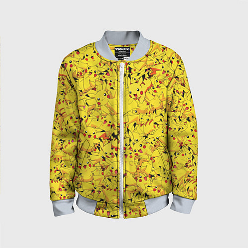 Детский бомбер Пикачу / 3D-Серый – фото 1