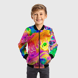 Бомбер детский TIE DYE, цвет: 3D-черный — фото 2