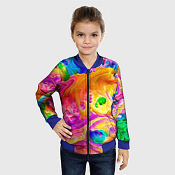 Бомбер детский TIE DYE, цвет: 3D-синий — фото 2