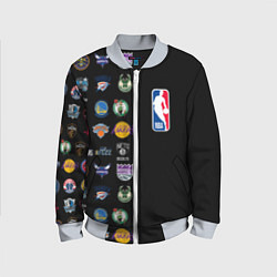 Бомбер детский NBA Team Logos 2, цвет: 3D-серый