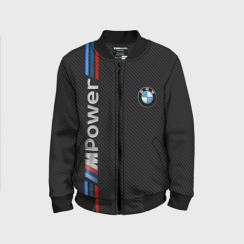 Детский бомбер BMW POWER CARBON / 3D-Черный – фото 1