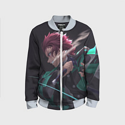 Бомбер детский KIMETSU NO YAIBA, цвет: 3D-серый