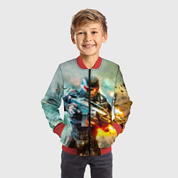 Бомбер детский CRYSIS, цвет: 3D-красный — фото 2