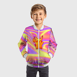 Бомбер детский Пикачу, цвет: 3D-белый — фото 2