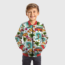 Бомбер детский Летнее Настроение, цвет: 3D-красный — фото 2